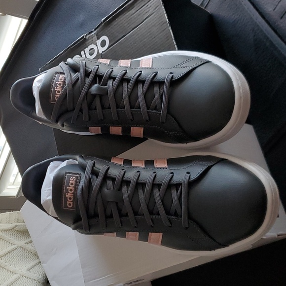 NIB Adidas Grand Court 7.5 Cloud Form Comfort Grey  Pink Sneakers women's hot - Picture 5 of 11